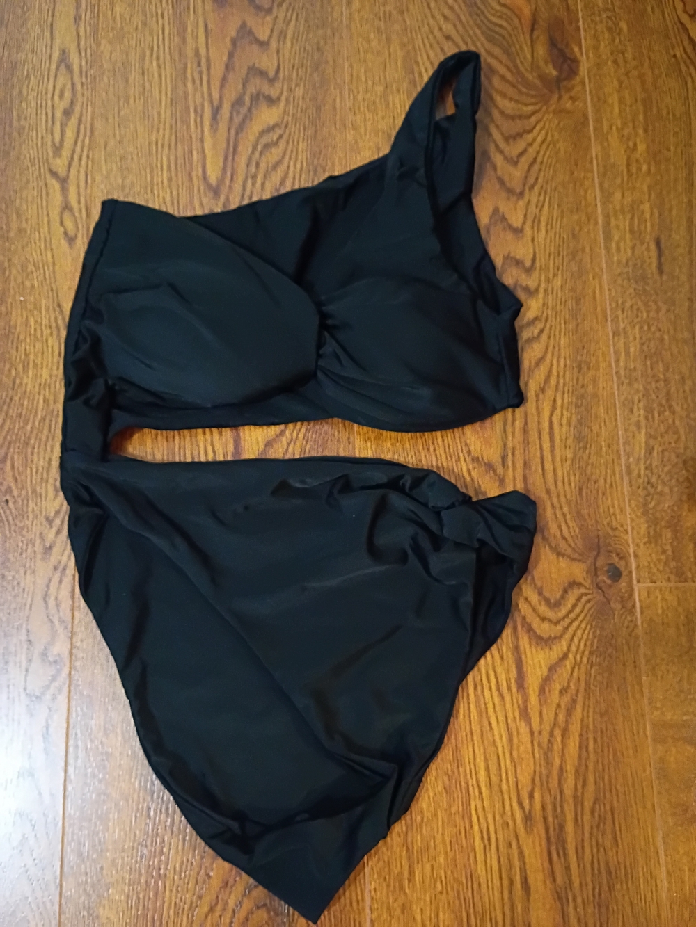 Black One-Shoulder Bikini Set